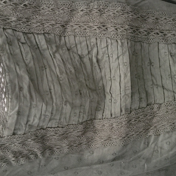 Lucky Brand Olive Textured Top Size XS - Picture 3 of 6